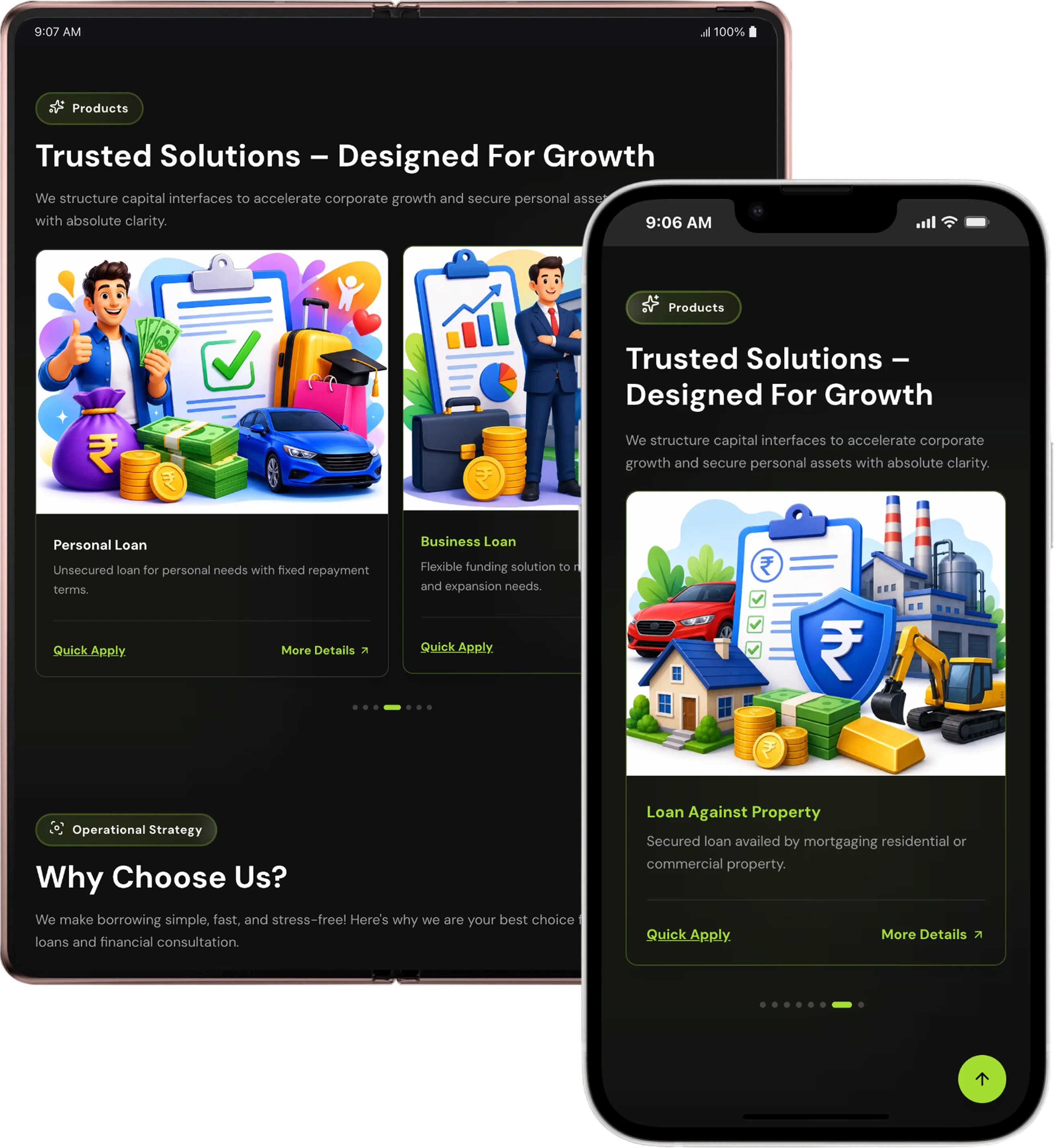 Screenshot preview of Trustified Loan developed by Fun Fact agency